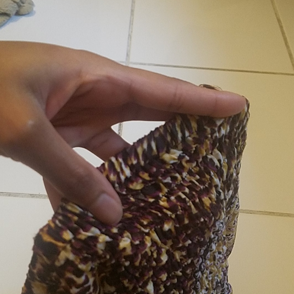 Brown Animal/Abstract Pattern Halter Top - Picture 2 of 4